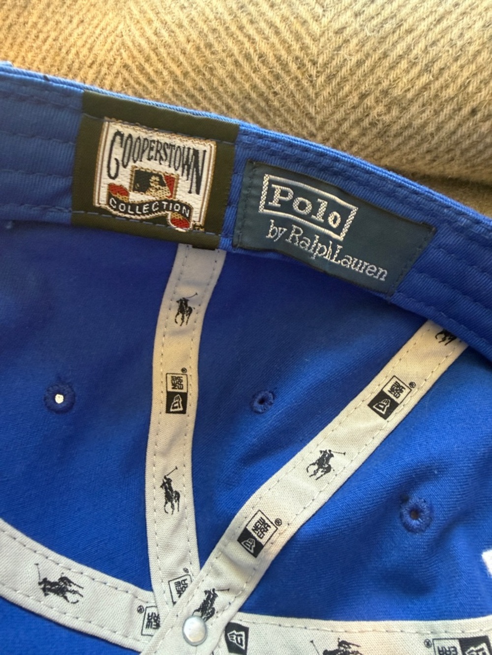 Ralph Lauren Royal Blue LA Baseball Cap with White Embroidery - Picture 4 of 6